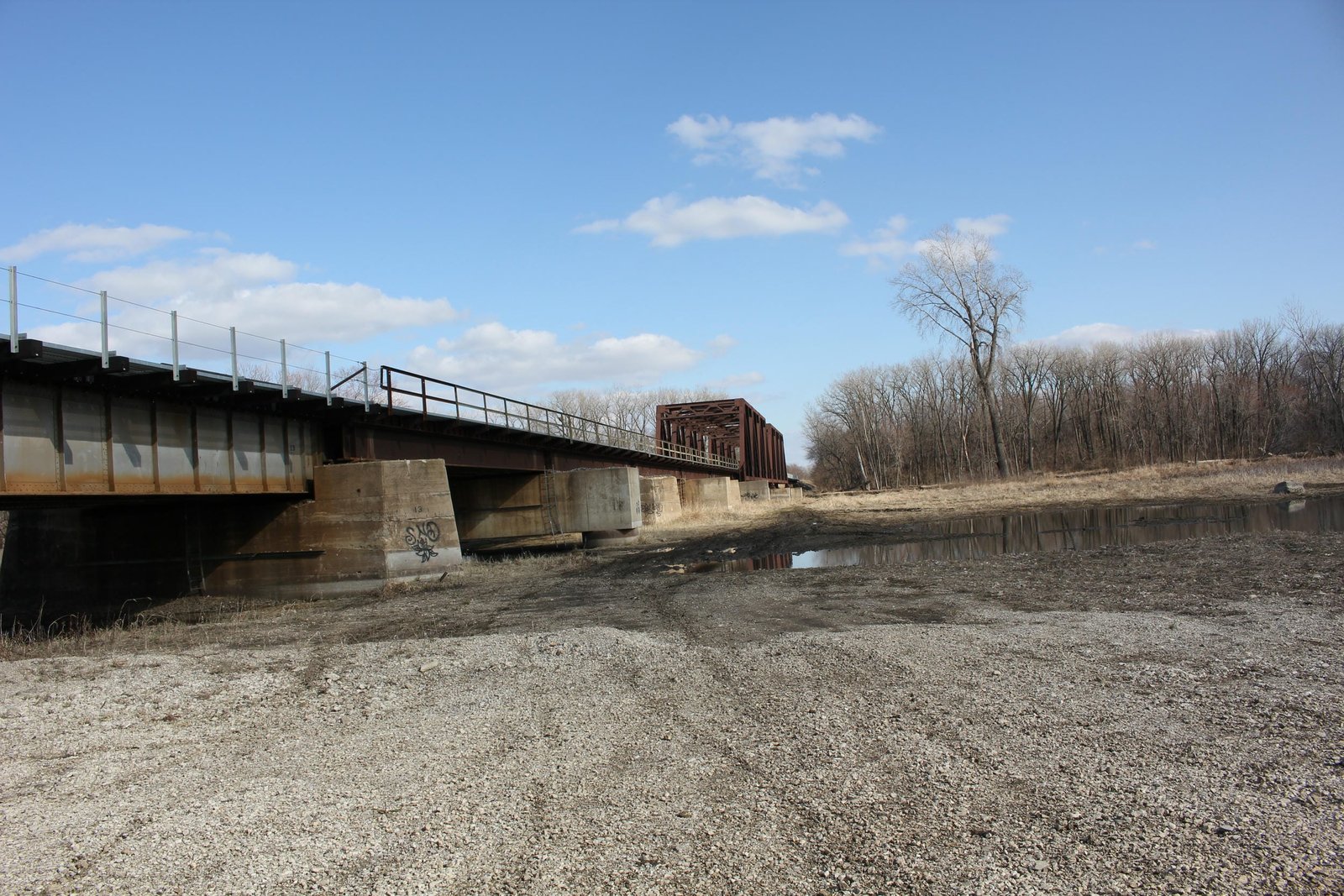 Looking east